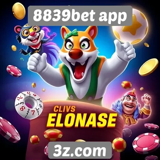 Variedade de jogos disponíveis no 8839bet app